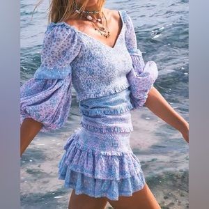 LOVESHACKFANCY Luna Style Smocked Bodice Dress